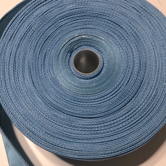 NEW MOIRE WIRED RIBBON 2 1/2” WIDE FRENCH BLUE 50+ YARDS - Picture 2 of 4